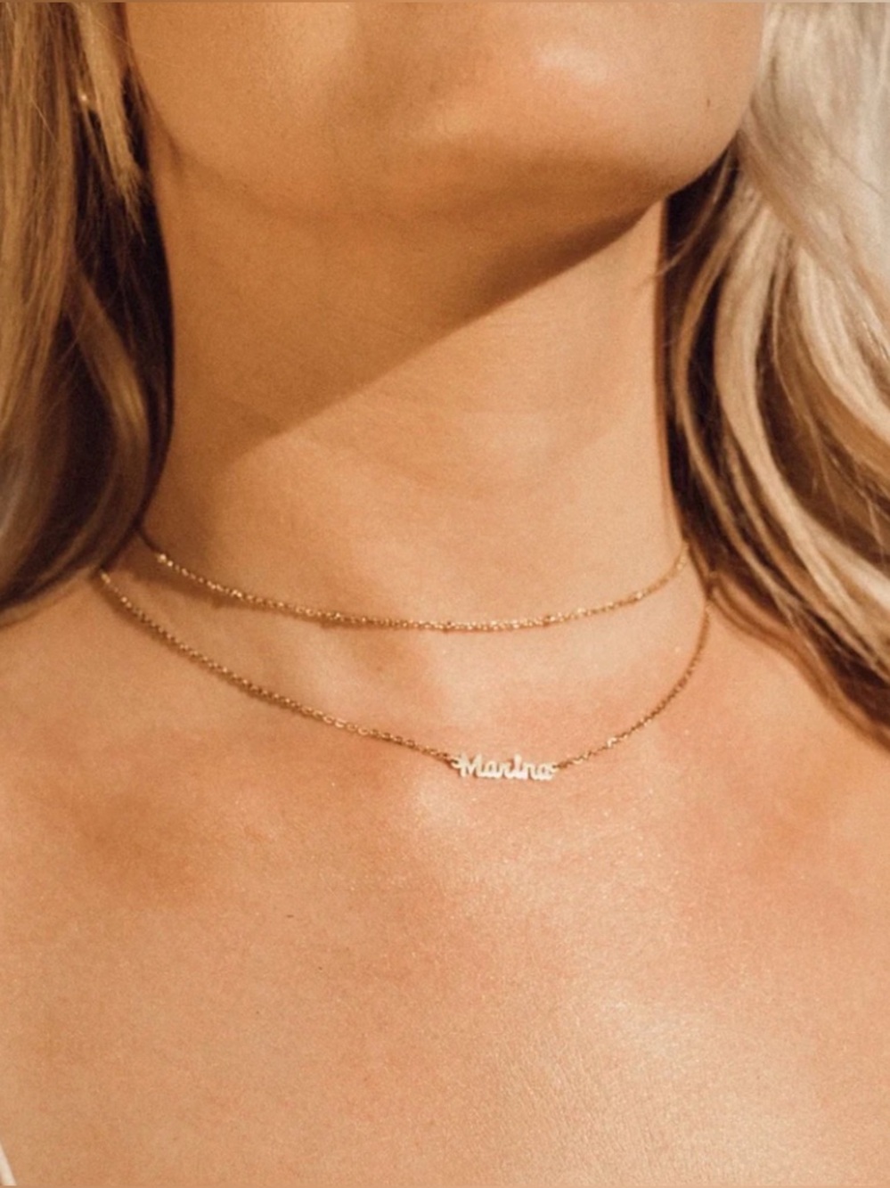 Gold-plated Dainty Name Necklace - Pick Name From List